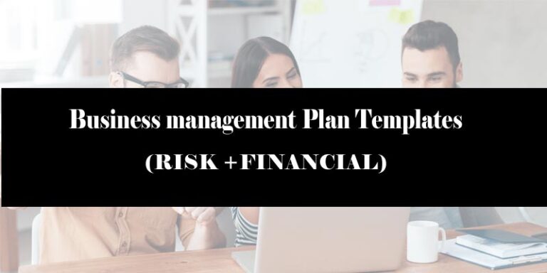 Business Management Plan Template (RISK + Operation)