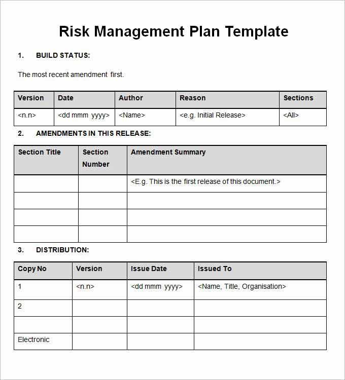 project management plan template