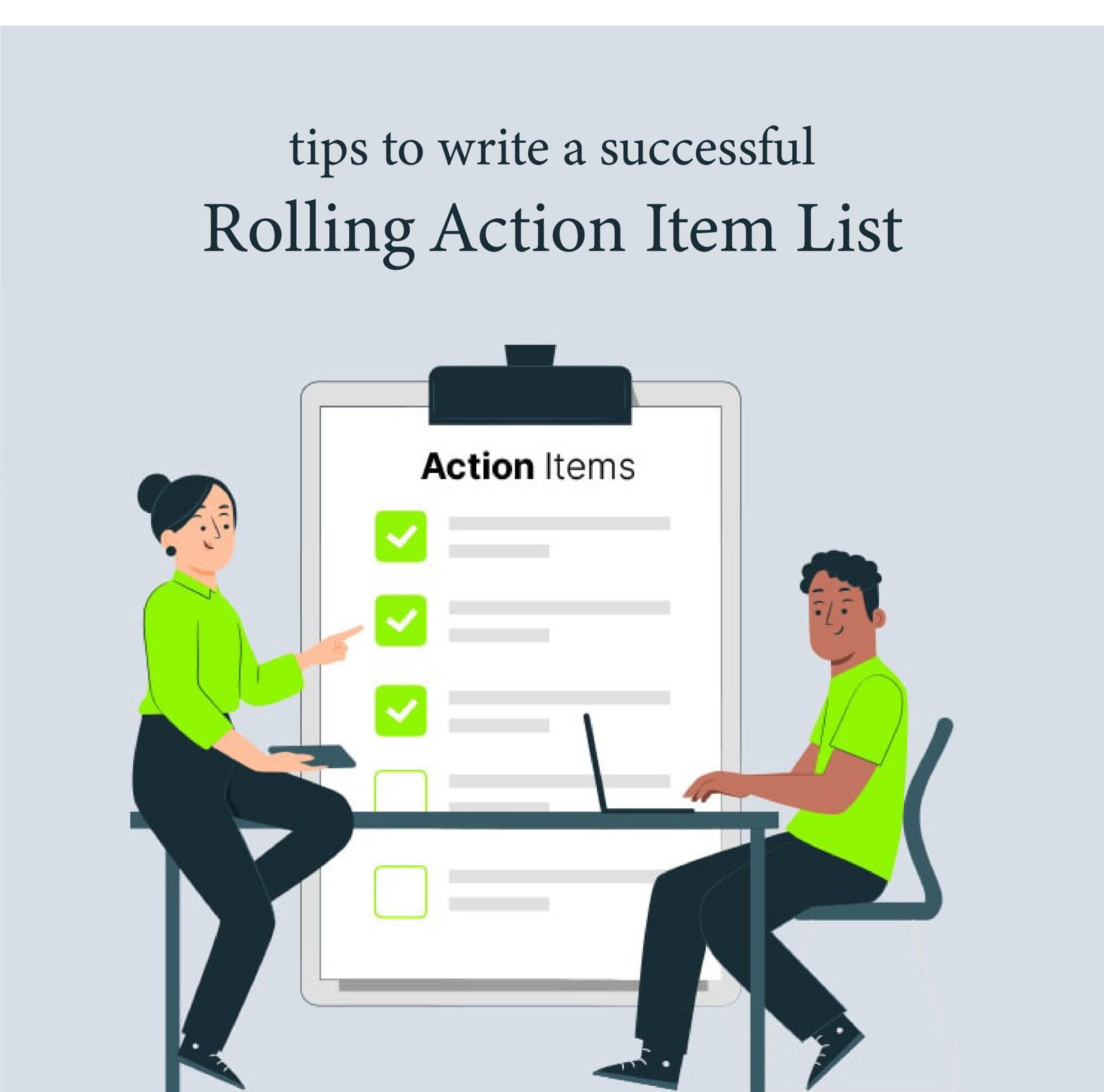 rolling action item list